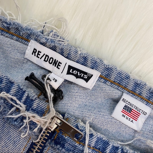 SOLD Re/Done Raw Edge Denim Mini Skirt - Picture 7 of 7